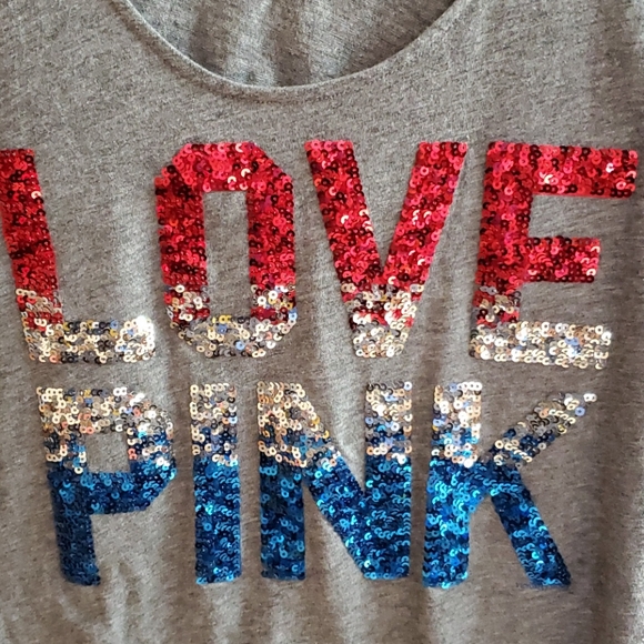 PINK gray sequin tank - Picture 4 of 6